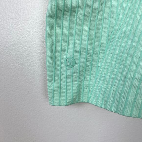 Lululemon Ebb to Street Cropped Tank Top Rib Map Wild Mint Ice Green Size 14 - Picture 8 of 9